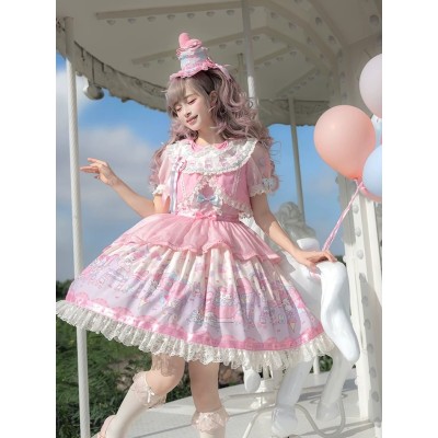 Mademoiselle Pearl Sanrio My Melody Amusement Park Themed Blouse JSK and OP(Reservation/Full Payment Without Shipping)